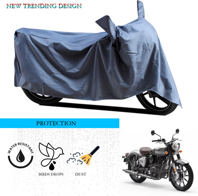 SnehaSales Waterproof Two Wheeler Cover for Royal Enfield(Classic Gunmetal, Grey)