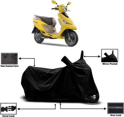 AASHTIK MART Two Wheeler Cover for TVS(Zest 110, Black)