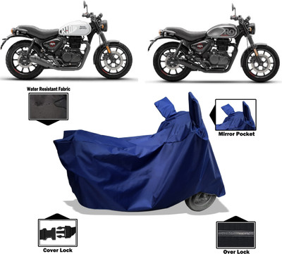 Amexride Two Wheeler Cover for Royal Enfield(Hunter 350, Blue)