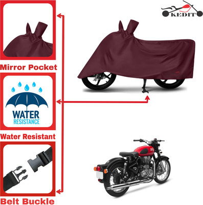 AASHTIK MART Two Wheeler Cover for Royal Enfield(Bullet 350 New BS6, Maroon)