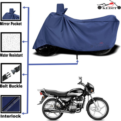 KEDIT Two Wheeler Cover for Hero(Splendor Plus, Blue)