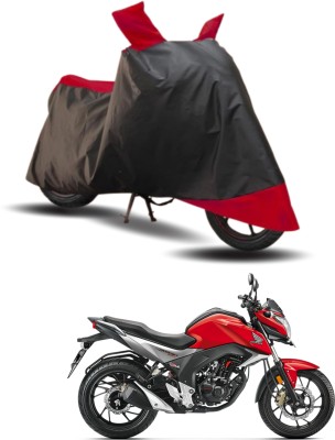 KEDIT Two Wheeler Cover for Honda(CB Trigger, Red, Black)