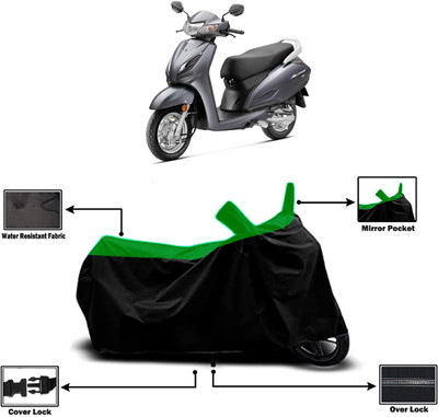 Amexride Two Wheeler Cover for Honda(Activa, Green)