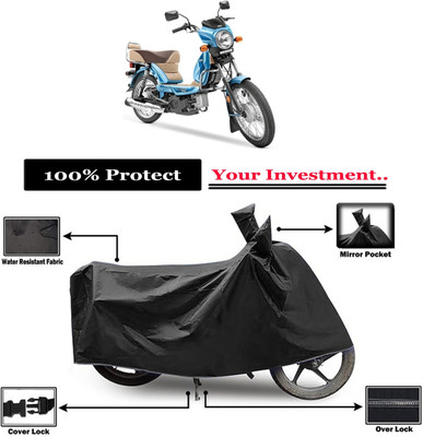 Amexride Two Wheeler Cover for TVS(XL 100 Comfort BS6, Black)
