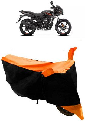 ABORDABLE Two Wheeler Cover for Bajaj(Pulsar 125 Neon, Black, Orange)
