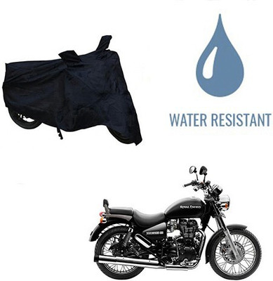 DeepShakshi AUTOMOTIVE Waterproof Two Wheeler Cover for Royal Enfield(Thunderbird 500, Black)
