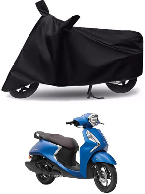 KEDIT Two Wheeler Cover for Yamaha(Fascino 125, Black)