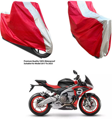 AutoGalaxy Waterproof Two Wheeler Cover for Aprilia(Silver, Red)