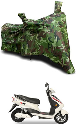 RONISH Two Wheeler Cover for Okinawa(R30 electric scooter, Green)