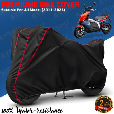 AYSHU Waterproof Two Wheeler Cover for TVS(X1, Black, Red)