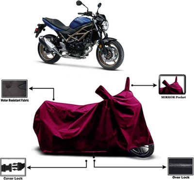 AASHTIK MART Two Wheeler Cover for Suzuki(SV 650, Maroon)