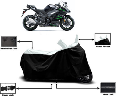 Amexride Two Wheeler Cover for Kawasaki(Ninja 1000 BS6, White)
