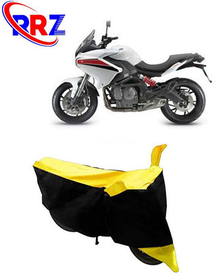 RRZ Waterproof Two Wheeler Cover for Benelli(TNT 600 GT, Black, Yellow)