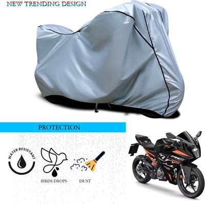 ANTHUB Waterproof Two Wheeler Cover for KTM(RC 200, Silver)