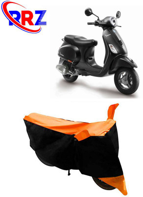 RRZ Waterproof Two Wheeler Cover for Vespa(Vespa, Black, Orange)