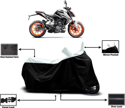 Amexride Two Wheeler Cover for KTM(200 Duke BS6, White)