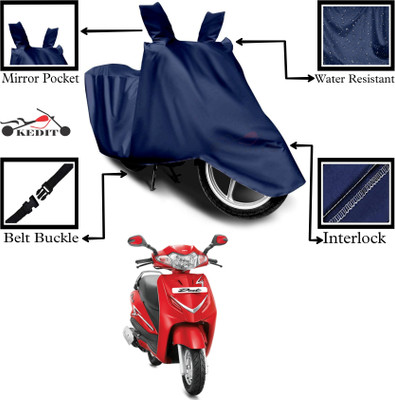 KEDIT Two Wheeler Cover for Hero(Duet LX 110CC BS6, Blue)