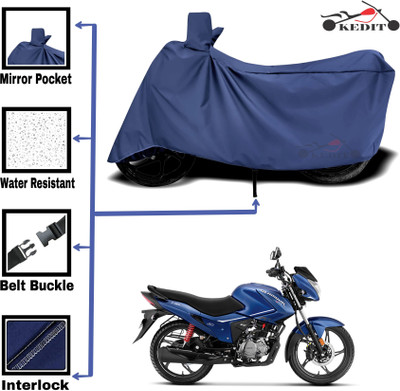 AASHTIK MART Two Wheeler Cover for Hero(Glamour BS6, Blue)