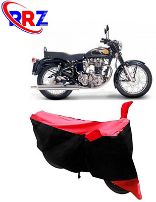 RRZ Waterproof Two Wheeler Cover for Royal Enfield(Twin spark, Black, Red)