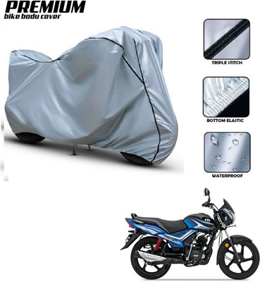 Love Me Two Wheeler Cover for TVS(Star City Plus, Silver, Black)