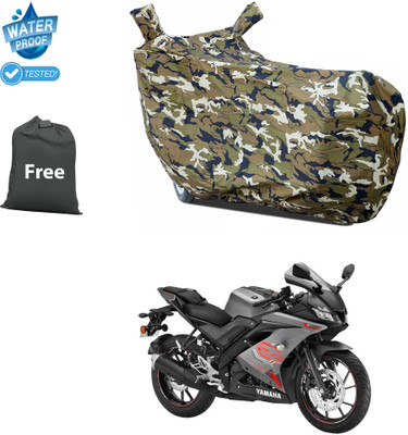 PAGORA Waterproof Two Wheeler Cover for Yamaha(YZF-R15 V3 BS6, Yellow)