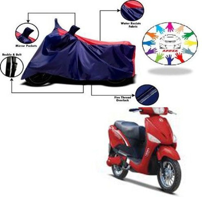 DeepShakshi AUTOMOTIVE Waterproof Two Wheeler Cover for Hero(E Scoot, Blue, Red)