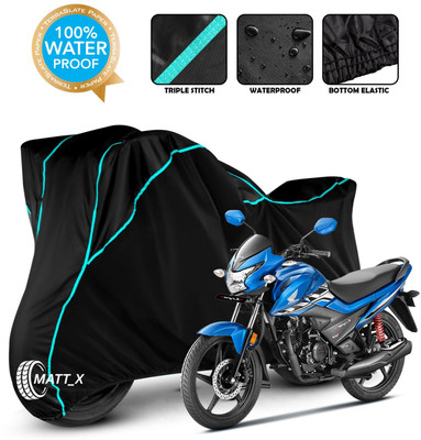 MATT_X Waterproof Two Wheeler Cover for Honda(Livo, Black, Blue)