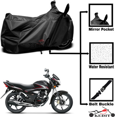 KEDIT Two Wheeler Cover for Universal For Bike(CB Shine, Black)