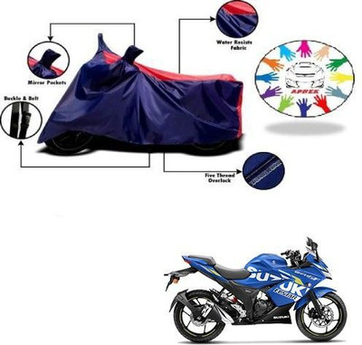 DeepShakshi AUTOMOTIVE Waterproof Two Wheeler Cover for Suzuki(Gixxer SF, Blue, Red)