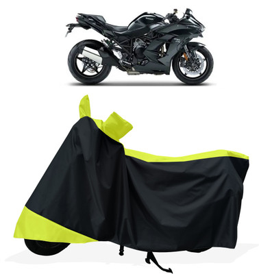 Tricway Two Wheeler Cover for Kawasaki(Ninja H2 SX BS6, Yellow)