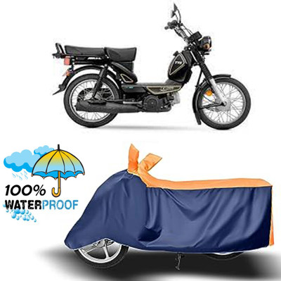 ROYAL AUTO MART Waterproof Two Wheeler Cover for TVS(XL 100, Orange, Blue)