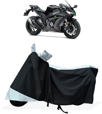 Tricway Two Wheeler Cover for Kawasaki(Ninja ZX-10R SE BS6, White)