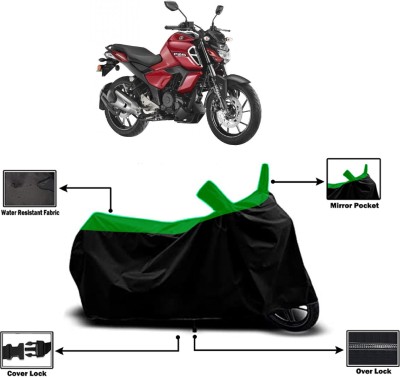 Amexride Two Wheeler Cover for Yamaha(FZ-S Fi Version 3.0 BS6, Green)