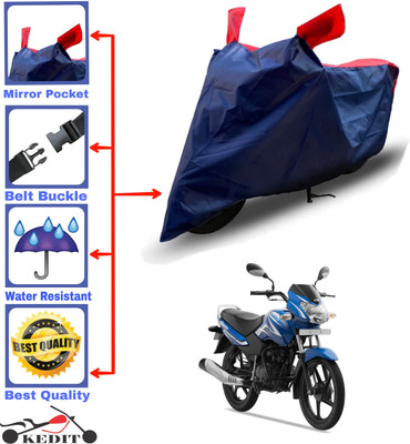 KEDIT Two Wheeler Cover for TVS(Star City Plus BS6, Red, Blue)