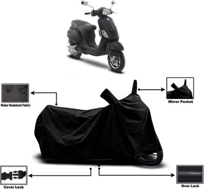 KEDIT Two Wheeler Cover for Vespa(SXL 125 BS6, Black)