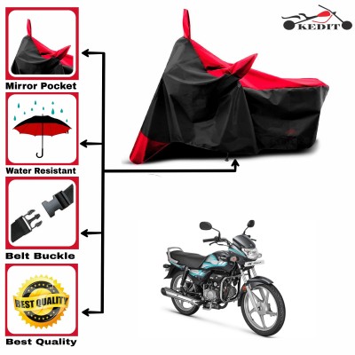 AASHTIK MART Two Wheeler Cover for Hero(HF Deluxe BS6, Red, Black)