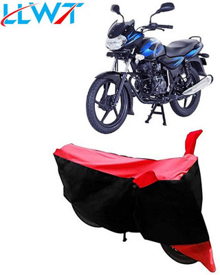 KPIND Waterproof Two Wheeler Cover for Bajaj(Discover 110, Black, Red)