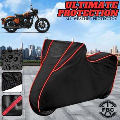 FBC Waterproof Two Wheeler Cover for Royal Enfield(Bullet, Black)