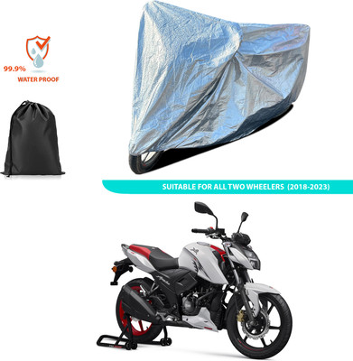PAGORA Waterproof Two Wheeler Cover for TVS(Apache RTR 160, Silver)