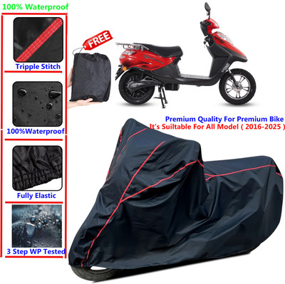 SThanaveX Waterproof Two Wheeler Cover for Hero(Electric Flash BS6, Black)