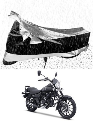 Mdstar Waterproof Two Wheeler Cover for Bajaj(Avenger Street 160, Silver, Black)