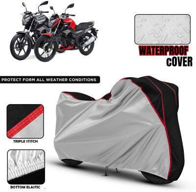 xodi Waterproof Two Wheeler Cover for TVS(Radeon, Silver, Black, Red)
