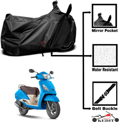KEDIT Two Wheeler Cover for TVS(Jupiter 125, Black)