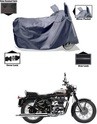 CODOKI Waterproof Two Wheeler Cover for Royal Enfield(Bullet 350, Grey)