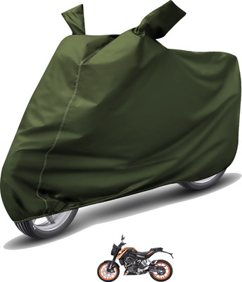 Auto Hub Waterproof Two Wheeler Cover for KTM(125 Duke, Green)