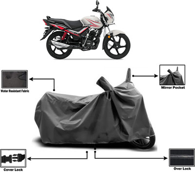 Amexride Two Wheeler Cover for TVS(Star City Plus BS6, Grey)