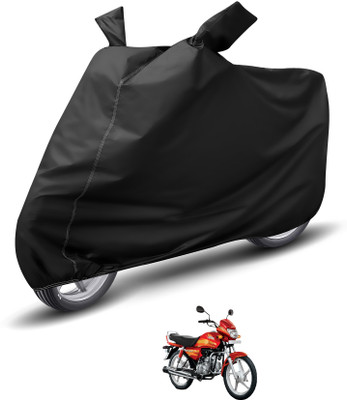 Auto Hub Waterproof Two Wheeler Cover for Hero(CD deluxe, Black)