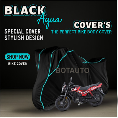 BOTAUTO Waterproof Two Wheeler Cover for TVS(Star City Plus, Black)
