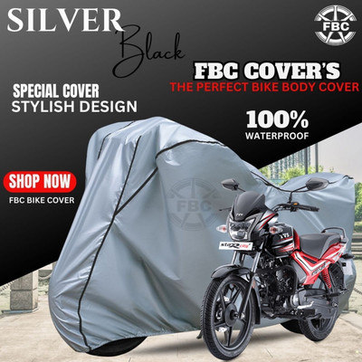 FBC Waterproof Two Wheeler Cover for TVS(Star City, Silver)
