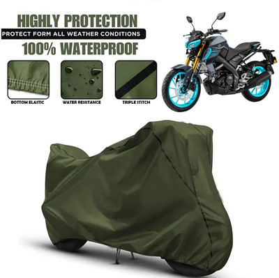 OliverX Waterproof Two Wheeler Cover for Yamaha(MT 15, Green, Black)